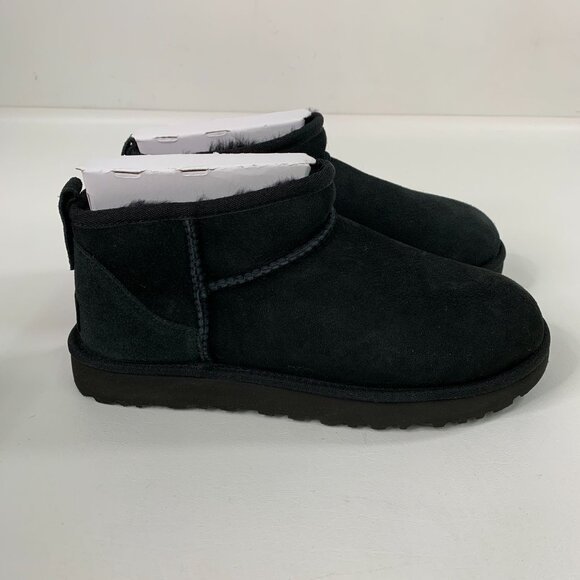 UGG Women's Shoe 8 Classic Ultra Mini Boot 1116109 Black Size 8 - Picture 3 of 12